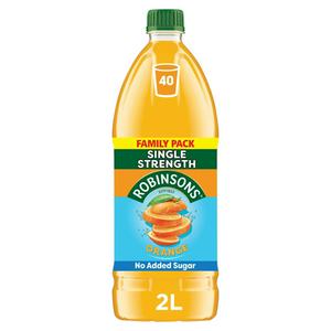 Robinsons 2L Orange No Added Sugar Family Pack Squash