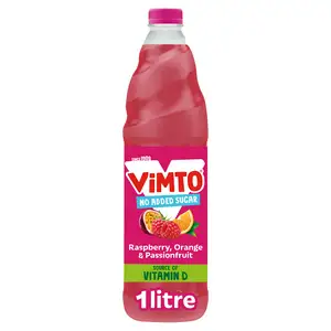 Vimto Raspberry Orange & Passionfruit No Added Sugar Fruit Squash 1L