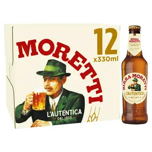 Birra Moretti Lager Beer Bottles 12x330ml