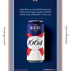 Kronenbourg 1664 Lager Beer Cans 4 x 568ml Pint - gallery image 4
