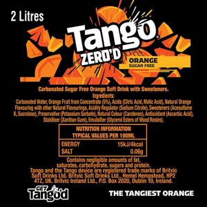Tango 2L Zero'd Orange Sugar Free Soft Drink Bottle - gallery image 2