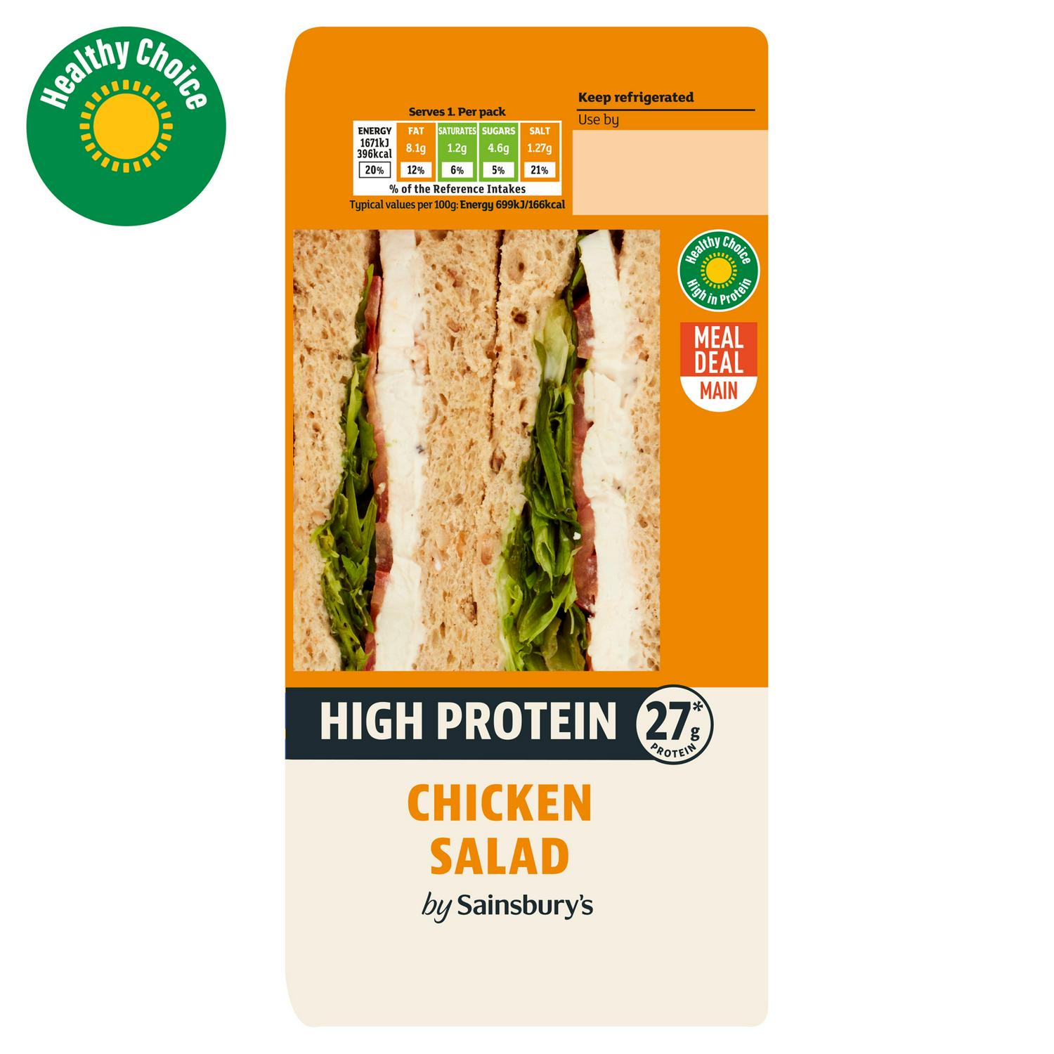 Sainsbury's High Protein Chicken Salad Sandwich