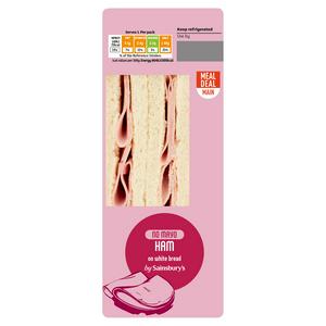 Sainsbury's No Mayo Ham on White Bread Sandwich
