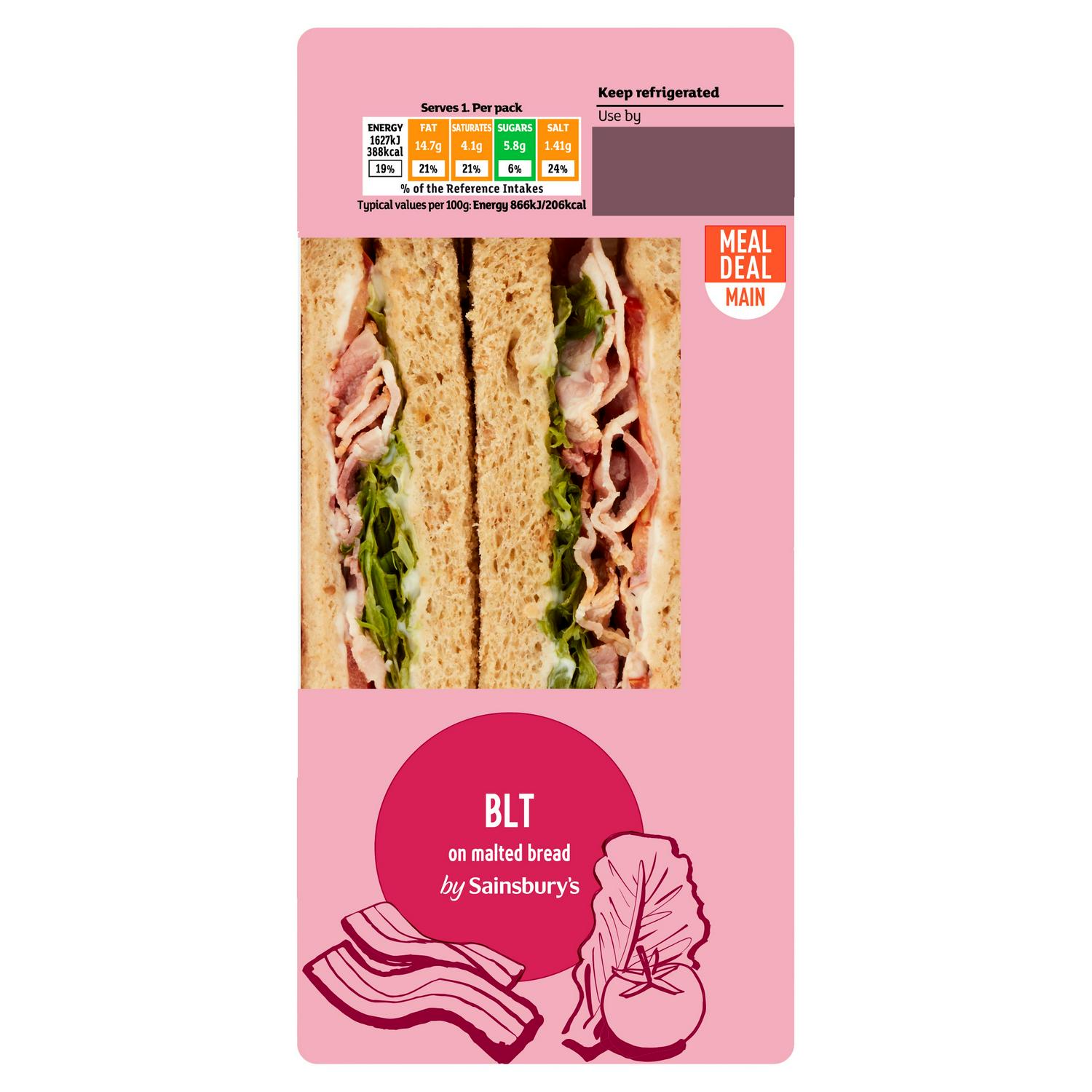 Sainsbury's BLT on Malted Bread Sandwich