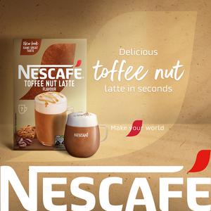 Nescafe Toffee Nut Latte Instant Coffee Sachets x7 130.2g - gallery image 6