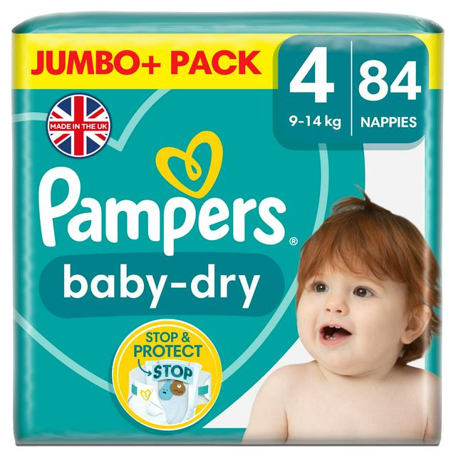 Pampers Baby Dry Size 4 Jumbo+ 86 Nappies