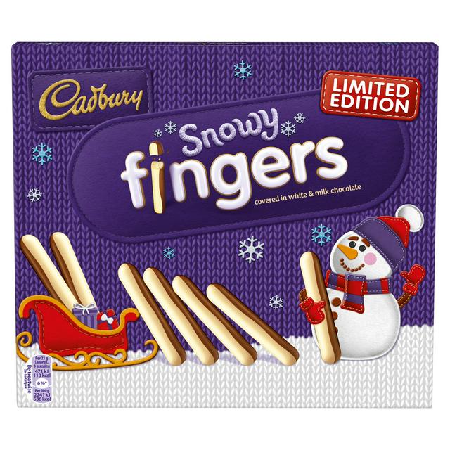 Cadbury Snowy Chocolate Fingers Biscuits 2x115g