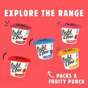 Light & Free Rasberry Greek Style 0% Added Sugar, Fat Free Yogurt 4x115g - gallery image 5