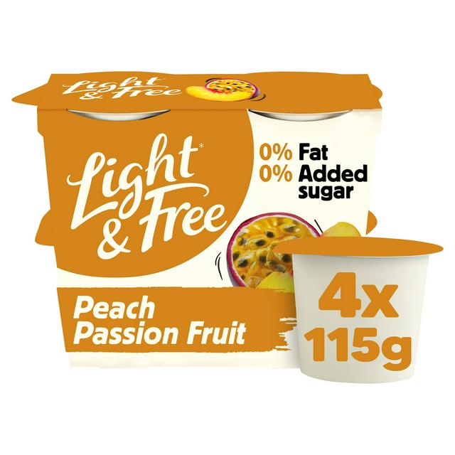 Light & Free Greek Style Peach & Passionfruit Yogurt 4x115g