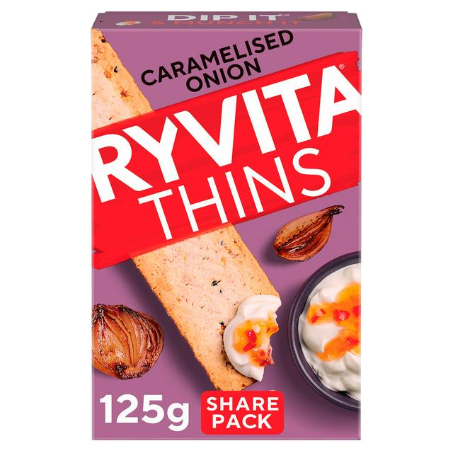 Ryvita Thins Caramelised Onion Flatbreads 125g