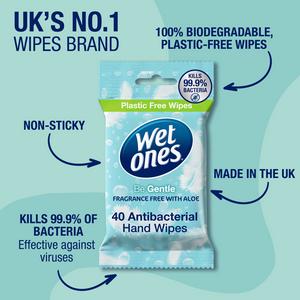 Wet Ones Be Gentle 40 x Anti-Bacterial Hand Wipes - gallery image 3