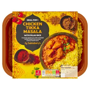 Sainsbury's Indian Chicken Tikka Masala with Pilau Rice Ready Meal for 1 400g