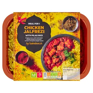 Sainsbury's Indian Chicken Jalfrezi with Pilau Rice Ready Meal for 1 400g