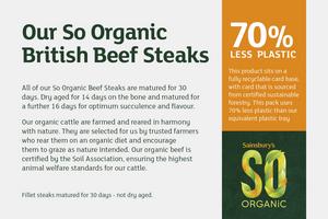 Sainsbury's 30 Days Matured British Beef Sirloin Steak, So Organic 225g - gallery image 5