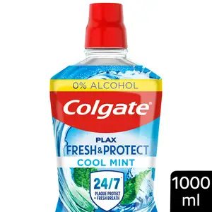 Colgate Plax Cool Mint Mouthwash Alcohol Free 1000ml