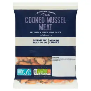 Sainsbury's Frozen Cooked Mussel Meat ASC 300g