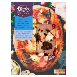 Sainsbury's Prosciutto Mushroom & Mascarpone Pizza, Taste the Difference 252g