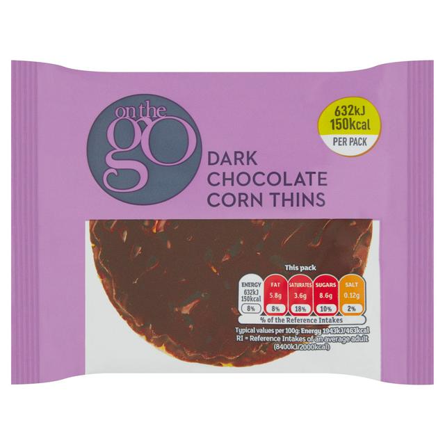 Corn cakes with dark chocolate