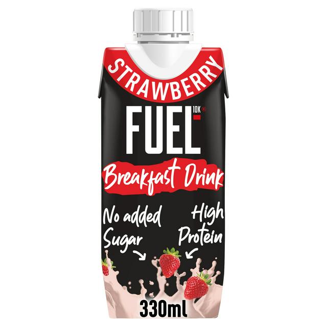FUEL10K 330ml On the Go Ready to Drink Breakfast High Protein Strawberry Milk Shake - gallery image 1