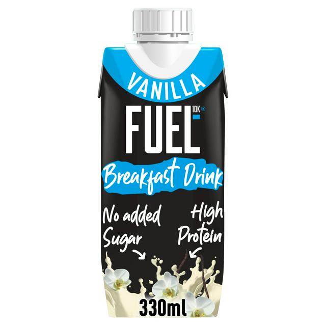 FUEL10K 330ml On the Go Ready to Drink Breakfast High Protein Vanilla Milk Shake - gallery image 1