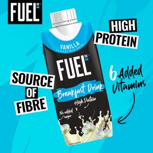 FUEL10K 330ml On the Go Ready to Drink Breakfast High Protein Vanilla Milk Shake - gallery image 2