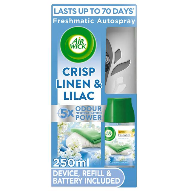 Air Wick Air Freshener Freshmatic Kit & Refill Linen & Lilac 250ml