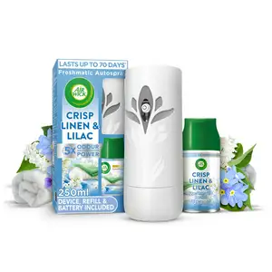 Air Wick Crisp Linen & Lilac Freshmatic Autospray Kit Air Freshener 250ml