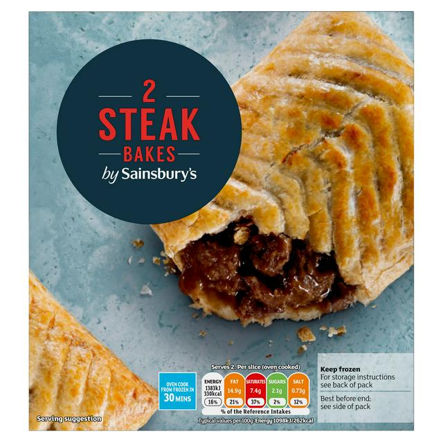 Sainsburys Sainsbury's Steak Bakes x2 280g