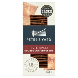 SAINSBURYS > Pet > Peter's Yard Fig & Spelt Sourdough Crackers 100g