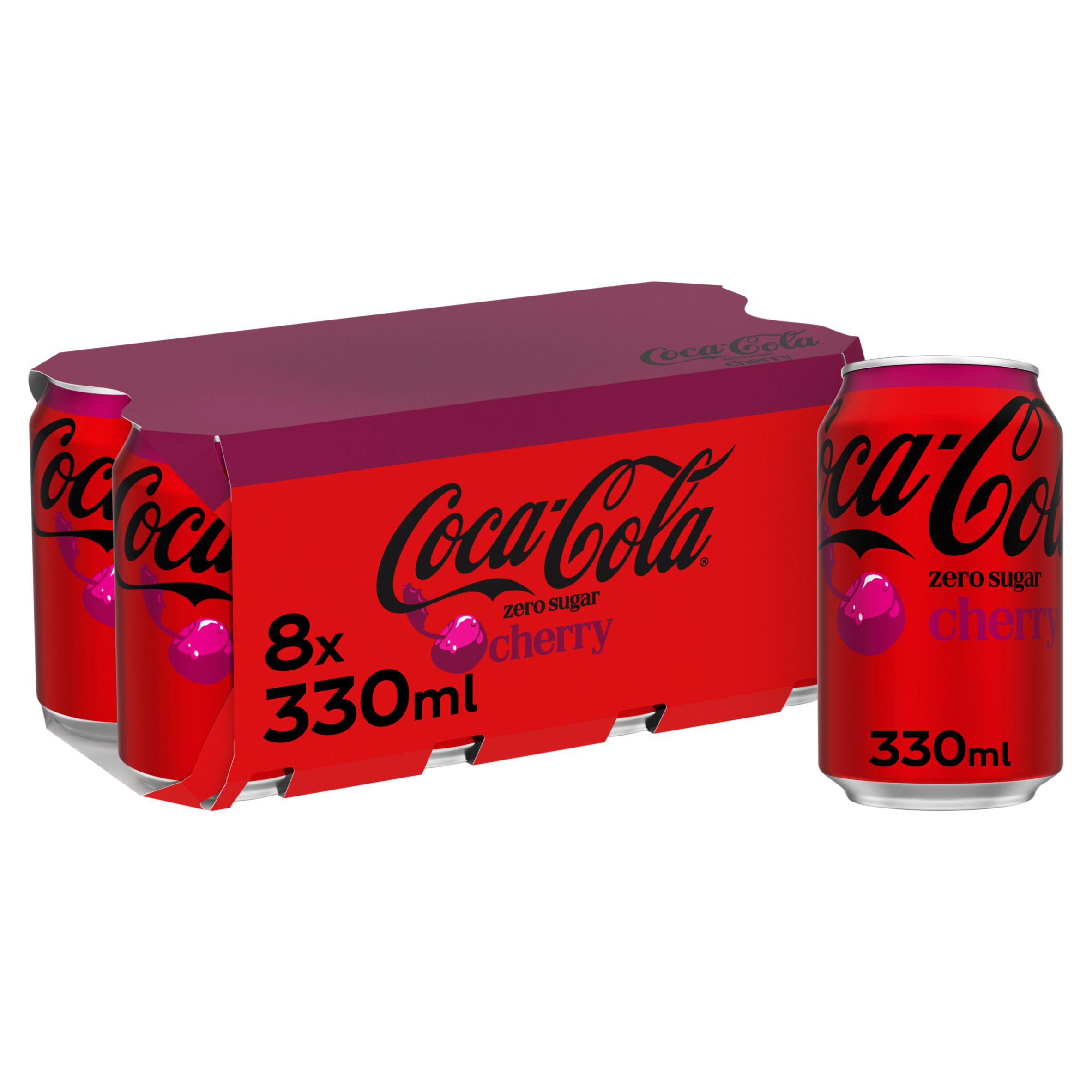 Coca Cola Zero Sugar Cherry Cola Pack 8x330ml