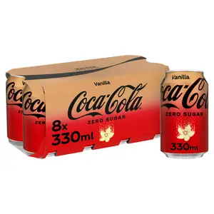 SAINSBURYS > Food Cupboard > Coca Cola Zero Sugar Vanilla 8x330ml