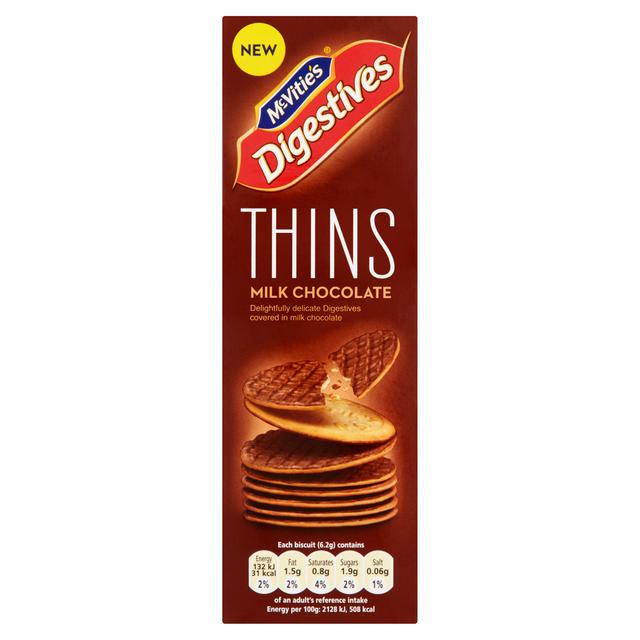 McVitie's Milk Chocolate Digestive Thins Biscuits 180g