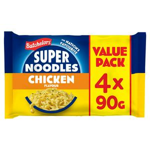 Batchelors Super Noodles Chicken 4 Pack 360G