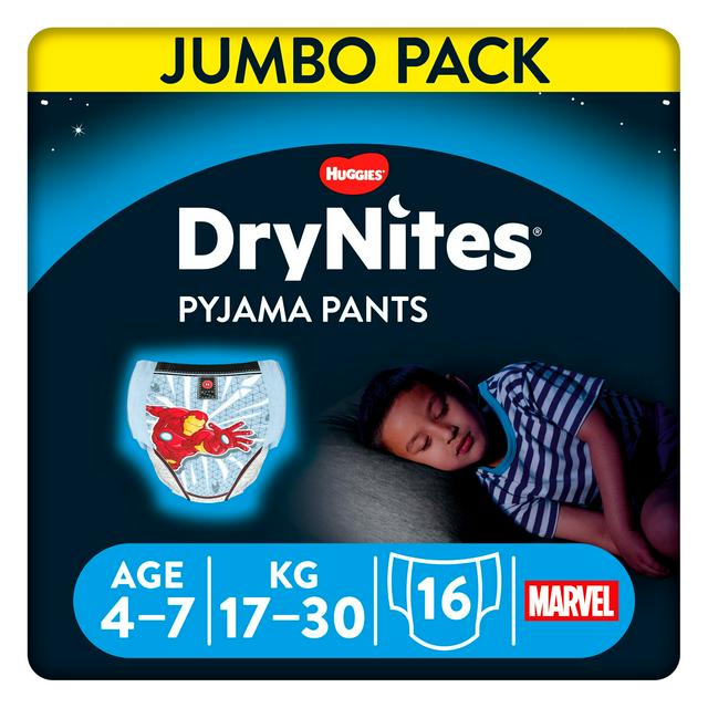 DryNites Boys Pyjama Pants Age 4-7 Years 16 Pants