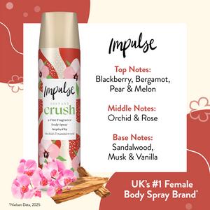Impulse Body Spray Deodorant, Instant Crush 75ml - gallery image 4