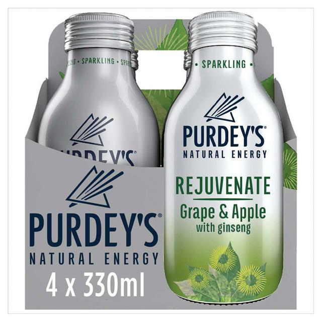 Purdey's Natural Energy Rejuvenate Grape & Apple 4x330ml