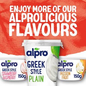 Alpro greek Style Strawberry & Raspberry Plant Based Yogurt Alternative 150g - gallery image 4