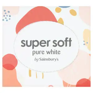 Sainsbury's Super Soft Pure White Tissues Cube 1x60 Sheets