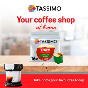 Tassimo Kenco Americano Decaff Coffee Pods x16 - gallery image 4