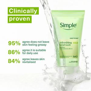 Simple Kind to Skin Refreshing Facial Wash Gel Cleanser Travel Size 50ml - gallery image 2