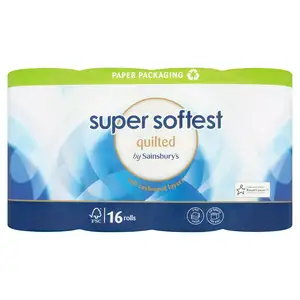 Sainsbury's Super Soft Toilet Tissue Quilted x16 Rolls