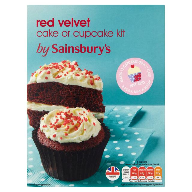 Sainsbury S Red Velvet Cake Cupcake Kit 570g Sainsbury S