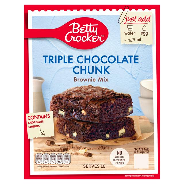 Betty Crocker Triple Chocolate Chunk Brownie Mix 415g - gallery image 1
