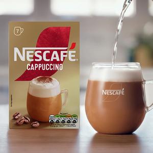 Nescafe Cappuccino Instant Coffee Sachets x7 108.5g - gallery image 3