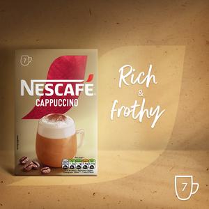 Nescafe Cappuccino Instant Coffee Sachets x7 108.5g - gallery image 6