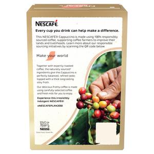 Nescafe Cappuccino Unsweetened Instant Coffee Sachets x7 99.4g - gallery image 2