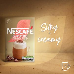 Nescafe Cappuccino Unsweetened Instant Coffee Sachets x7 99.4g - gallery image 6