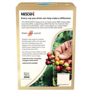 Nescafe Cappuccino Decaf Unsweetened Instant Coffee Sachets x7 105g - gallery image 2