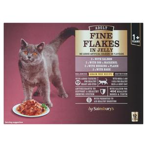 Sainsbury s Adult Fine Flakes 1 Adult Cat Food Fish Selection in