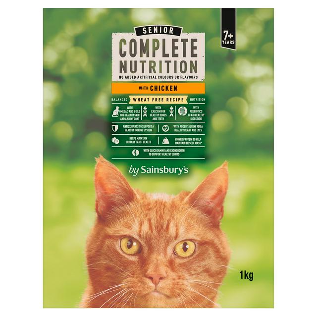 Sainsbury S Complete Nutrition 7 Senior Cat Food With Chicken 1kg Sainsbury S